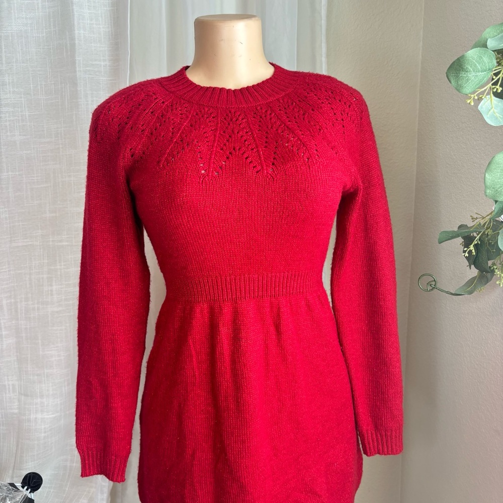 Cat & Jack Vibrant Red Knit Sweater